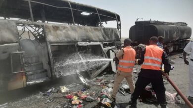 حادث مروري مروع.. ووفاة السائق وعدد من الركاب 9 حادث مروري مروع و وفاة السائق وعدد من الركاب، زحل نيوز