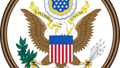 وفد أمريكي يؤجل زيارته للسودان.. تفاصيل مثيرة 8 Great Seal of the United States obverse.svg