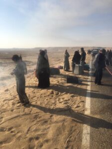حريق هائل ببص يقل سودانيين بمصر