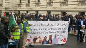 تظاهرة سودانية ضخمة تهز مدينة لندن 3 تظاهرة سودانية ضخمة تهز مدينة لندن