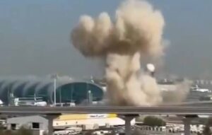 انفجار هائل بدبي وتعطيل الملاحة الجوية بالمطار!